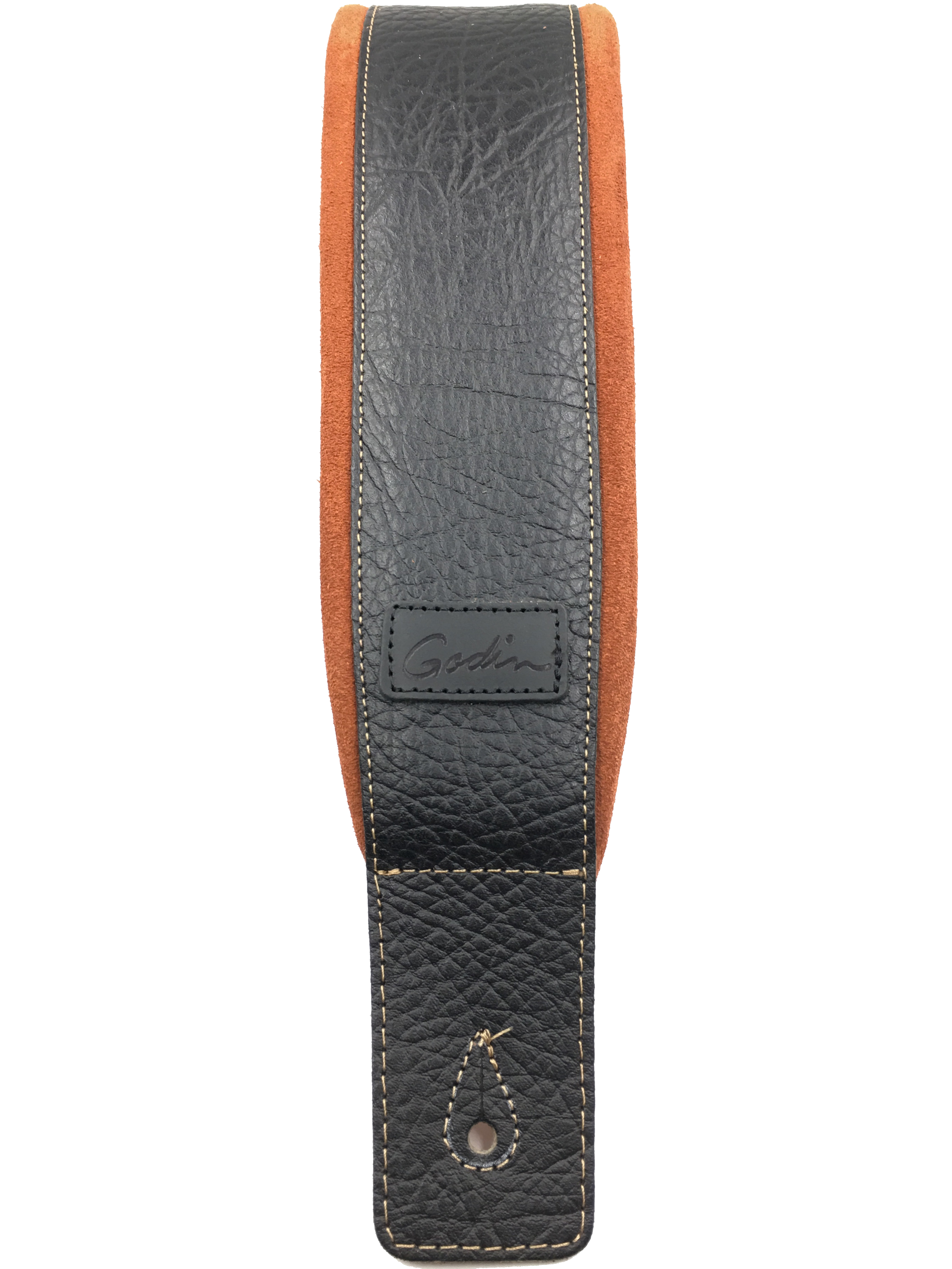 Godin Black Leather Rust Suede Guitar Strap Godin Guitars