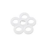 Rondelle en plastique blanc pour clé (ensemble)