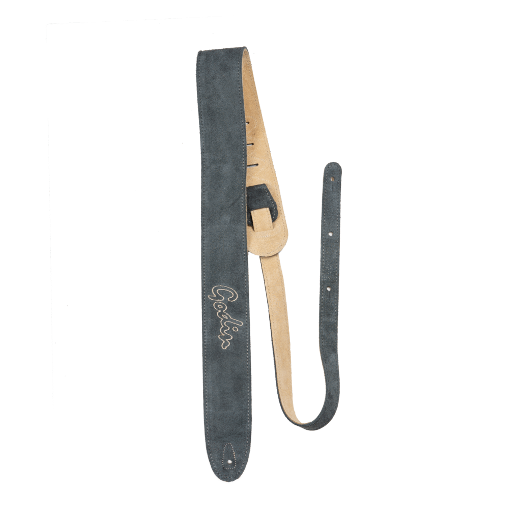 Courroie Suède Gris avec Broderie