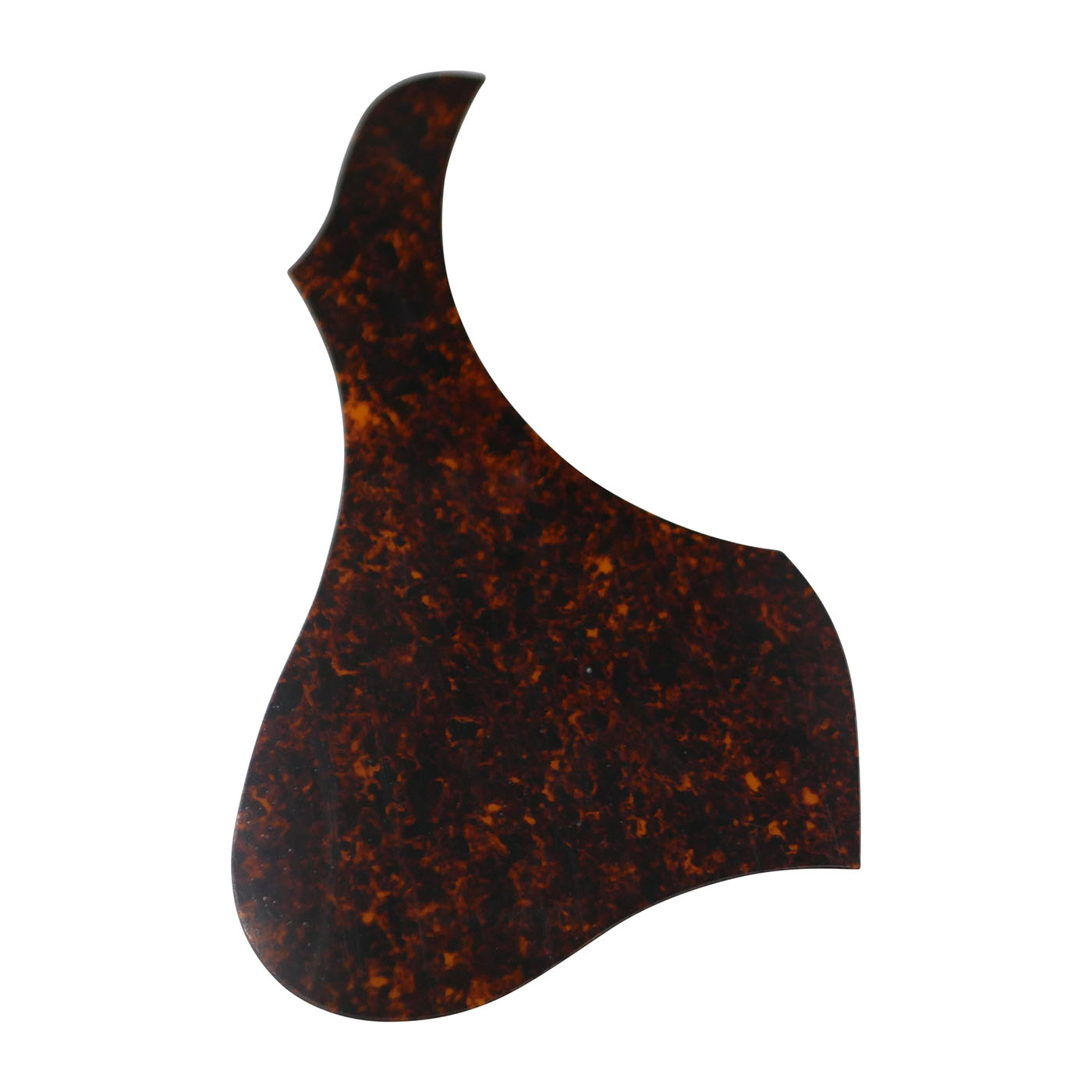Left-handed brown tortoise pickguard for dreadnaught