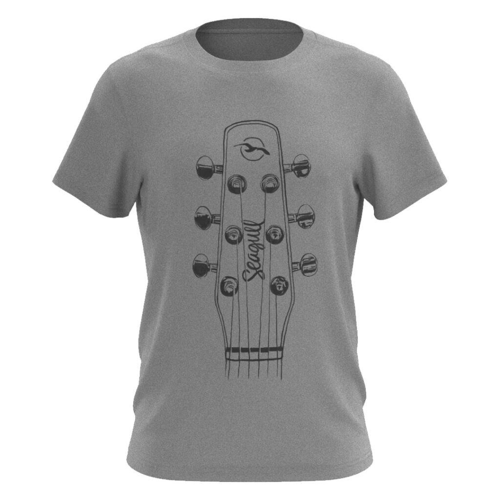 T-Shirt Seagull Charcoal Headstock L