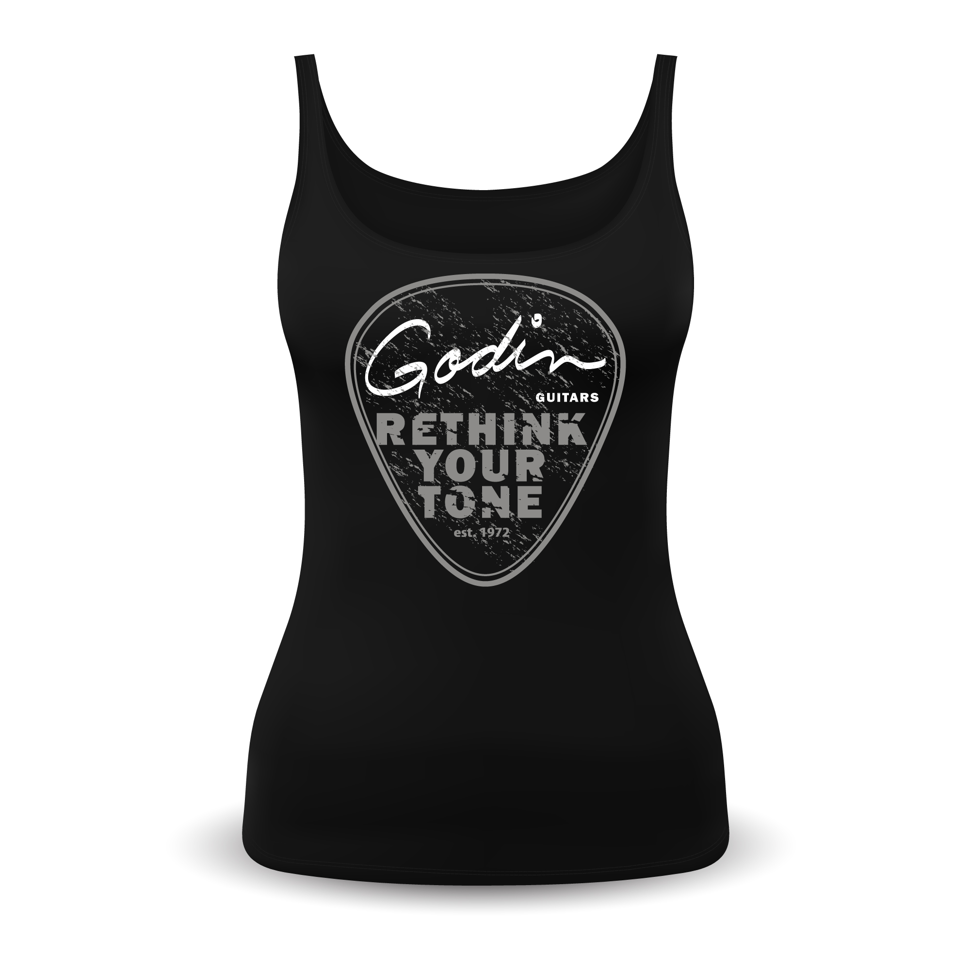 Tank Black GODIN Women Rethink Your Tone Logo