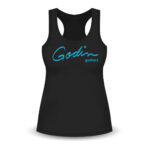 Racerback Tank Black GODIN Women Turquoise Logo
